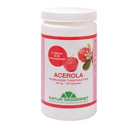 Acerola C Vitamin 90 mg. 100 tabletter